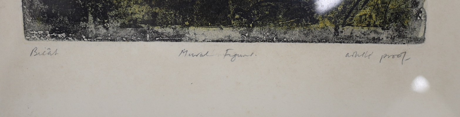 André Bicât (1909-1996), artist proof print, 'Mural figures', signed in pencil, 31 x 24cm